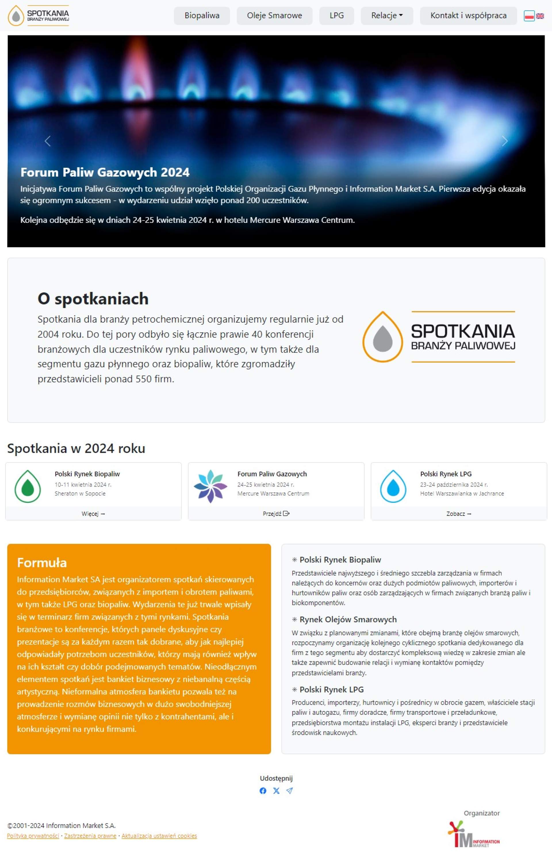Portal: Spotkania Branży Paliwowej Grafika ilustracyjna strony www
